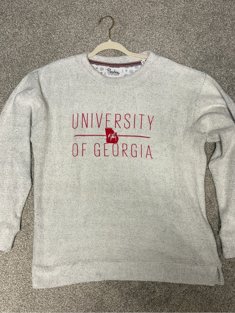 Georgia Press Box Heather Gray Sweater XL | NWT Cozy College Style 🖤❤️